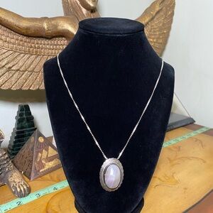 Vintage Sterling Silver Pendant Necklace